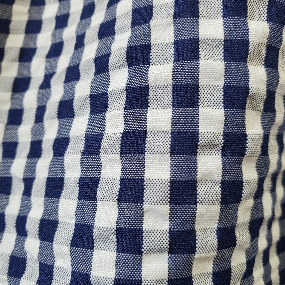 Sanctuary Claire Gingham Tie Front Top - Blue White Cottagecore Boho NWOT - Picture 11 of 11